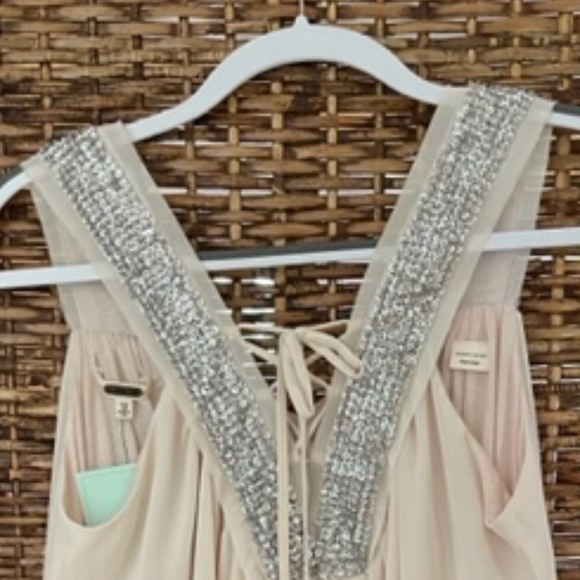 Miss Me Rhinestone Embellished Beige Cami Tunic - Picture 2 of 3